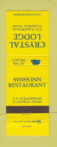 Matchbook Cover - Crystal Lodge Crystal River FL