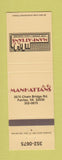 Matchbook Cover - JD Manhattan's Fairfax VA