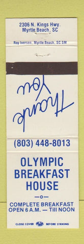Matchbook Cover - Olympic Breakfast House Myrtle Beach SC