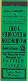 Matchbook Cover - Perkins Americana Bayview Tavern Friday Harbor WA Green
