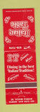 Matchbook Cover - Italian Table Myrtle Beach SC