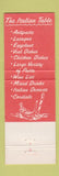 Matchbook Cover - Italian Table Myrtle Beach SC