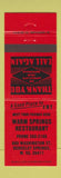 Matchbook Cover - Warm Springs Restaurant Berkeley Springs WV RED