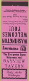 Matchbook Cover - Perkins Americana Bayview Tavern Friday Harbor WA Pink
