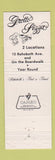 Matchbook Cover - Grotto Pizza Rehoboth DE