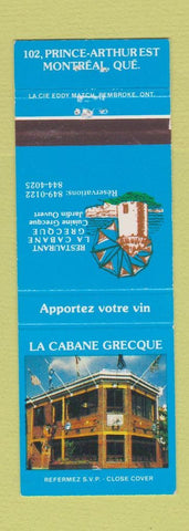 Matchbook Cover - La Cabane Grecque Montreal QC