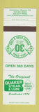 Matchbook Cover - Quaker Steak & Lube Wings Sharon PA