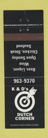 Matchbook Cover - K&D's Dutch Corner