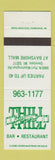 Matchbook Cover - Thrill Bar Restaurant Glendale WI