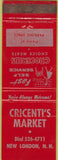 Matchbook Cover - Cricenti's Market groceries New London NH
