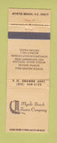 Matchbook Cover - Myrtle Beach Farms Company SC