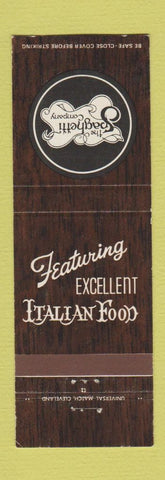 Matchbook Cover - Spaghetti Company Italian Mayfield Village North Olmsted OH