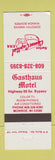 Matchbook Cover - Gasthaus Motel Monroe WI Swiss Cheese Capital