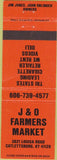 Matchbook Cover - J and O Farmers Market Catlettsburgh KY CREASE