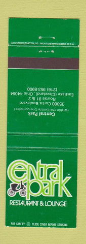 Matchbook Cover - Central Park Restaurant Lcleveland OH