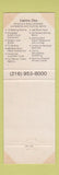 Matchbook Cover - Central Park Restaurant Lcleveland OH