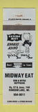 Matchbook Cover - Midway Eat Random Lake WI WEAR