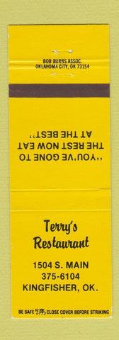 Matchbook Cover - Terry's Restaurant Kingfisher OK