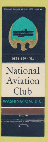 Matchbook Cover - National Aviation Club Washington DC