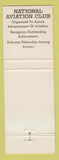 Matchbook Cover - National Aviation Club Washington DC