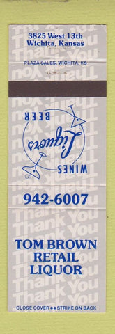 Matchbook Cover - Tom Brown Liquor Wichita KS