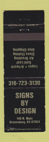 Matchbook Cover - Signs By Design Greensburg KS WEAR