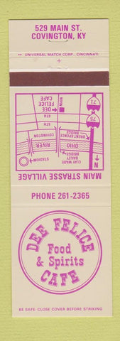 Matchbook Cover - Dee Felice Cafe Covington KY