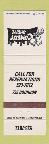 Matchbook Cover - Comedy Shoppe club New Orleans LA