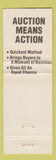 Matchbook Cover - Lester Miller Auctioneer Amboy IN WEAR