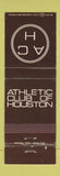Matchbook Cover - Athletic Club of Houston TX