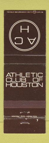 Matchbook Cover - Athletic Club of Houston TX