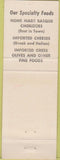 Matchbook Cover - Olympia Market Ely NV