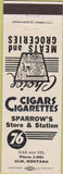 Matchbook Cover - Sparrow's 76 Union oil gas Ulm MT groceries