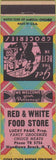 Matchbook Cover - Red  and  White Food Store Woodlawn Beach NY