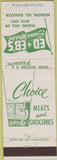 Matchbook Cover - Ed  and  Eb's Super Market Huron SD groceries