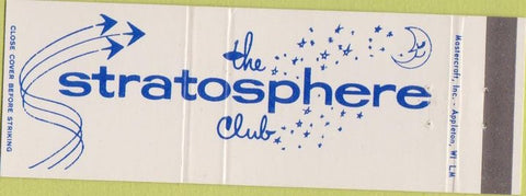 Matchbook Cover - The Stratosphere Club Green Bay WI