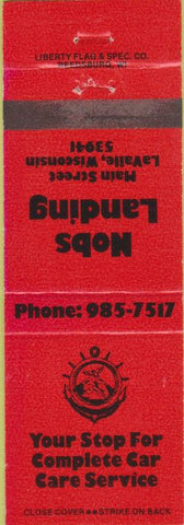 Matchbook Cover - Nobs Landing LaValle WI