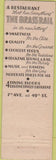Matchbook Cover - The Brass Rail New York City WEAr