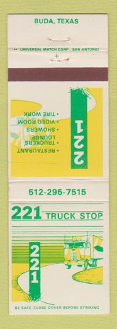 Matchbook Cover - 221 Truck Stops Buda TX