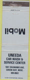 Matchbook Cover - Mobil oil gas Green Bay WI car wash