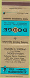 Matchbook Cover - Dodge Transmissions Milwaukee WI