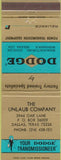 Matchbook Cover - Dodge Transmissions Dallas TX