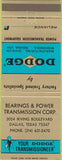 Matchbook Cover - Dodge Transmissions Dallas TX