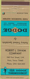 Matchbook Cover - Dodge Transmissions Paris TX