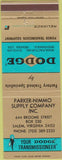 Matchbook Cover - Dodge Transmissions Salem VA