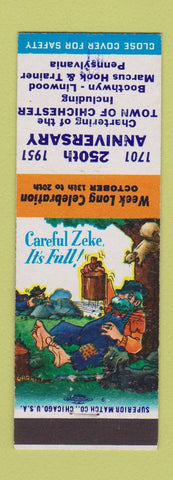 Matchbook Cover - 250th Anniversay Chchester Marcus Hook Linwood PA 1951