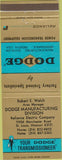 Matchbook Cover - Dodge Transmissions St Louis MO