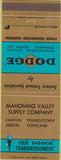 Matchbook Cover - Dodge Transmissions Canton Youngstown Cleveland Akron OH