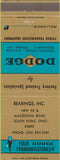 Matchbook Cover - Dodge Transmissions South Point OH