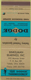 Matchbook Cover - Dodge Transmissions Toledo OH CREASE